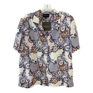 Vtg Donnkenny Classics Women’s Blouse XL – 90s Y2K Button Down Short Sleeve with